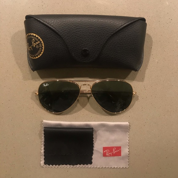 Ray-Ban gold aviators - Picture 1 of 5